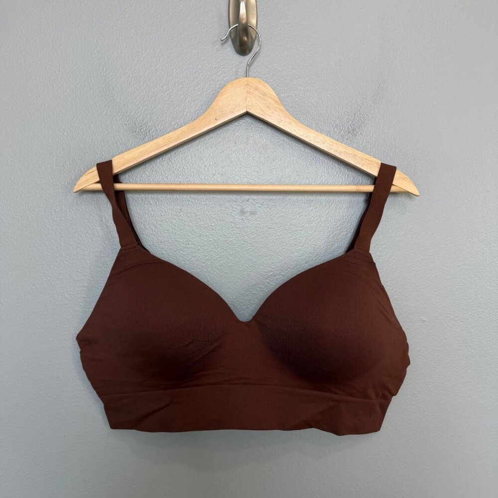 TRUEKIND supportive comfort wireless shaping bra in chocolate size XL - Picture 2 of 6